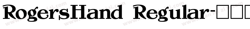 RogersHand Regular字体转换